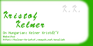 kristof kelner business card